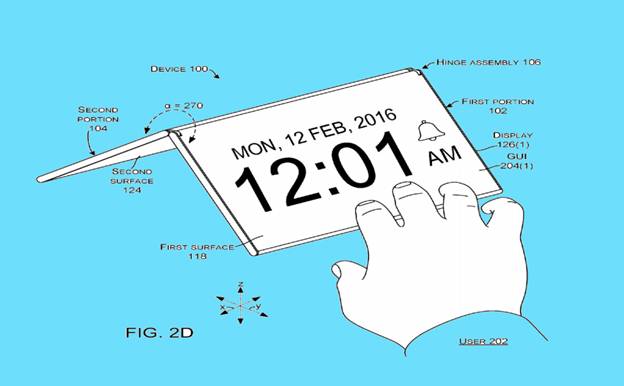 Patent image microsoft foldable smart phone